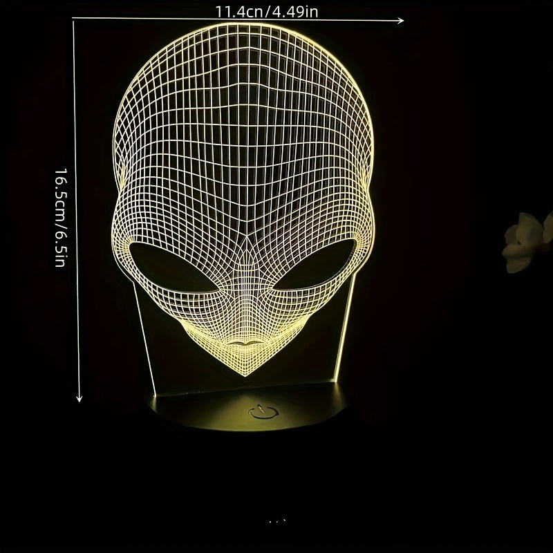 CosmicGlow - 3D Sänglampa med Svart Bas och 7 Färger LED Belysning