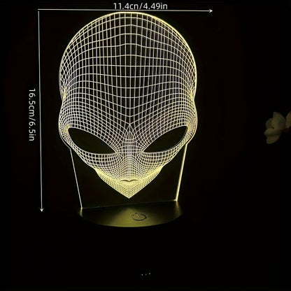 CosmicGlow - 3D Sänglampa med Svart Bas och 7 Färger LED Belysning