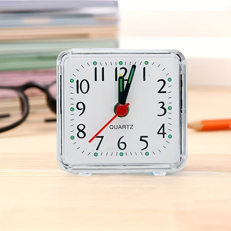 Enkel Vit Fyrkantig Väckarklocka