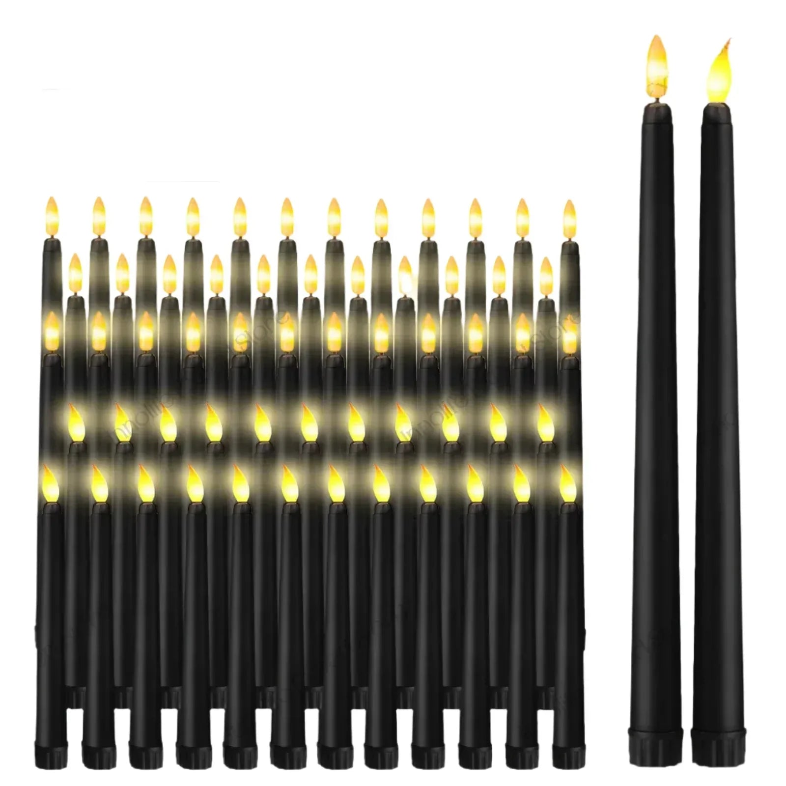 LED Ljus Svart Spets Set för Evenemang