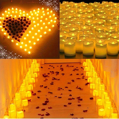 LED Tealights Fladdrande Ljus utan Flamma Set