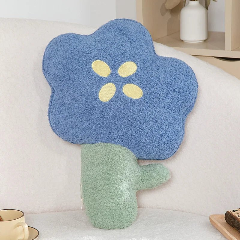 Fleece Flower Throw Cushion i bomull med söt design