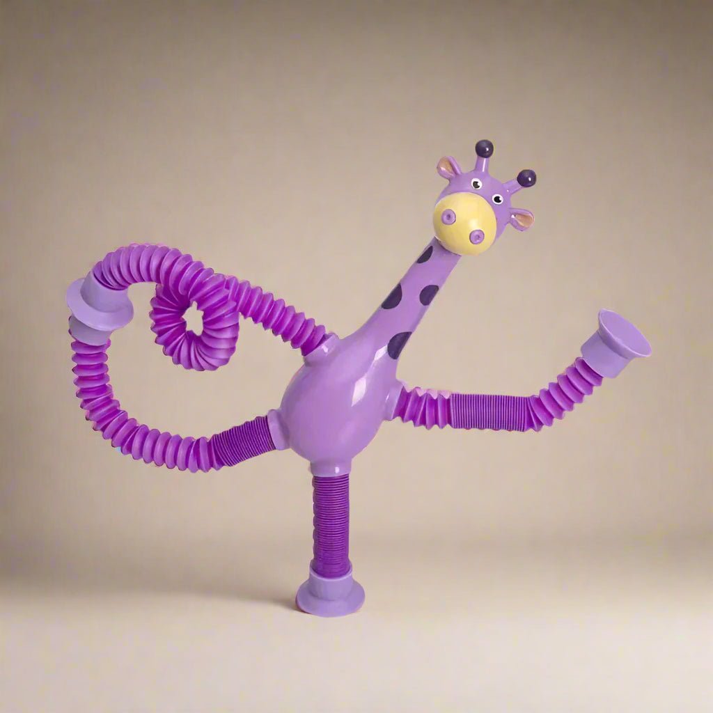 Flexigiraffe - Flexibelt töj- och böjleksak för barn - Motoriska färdigheter och kreativ lek