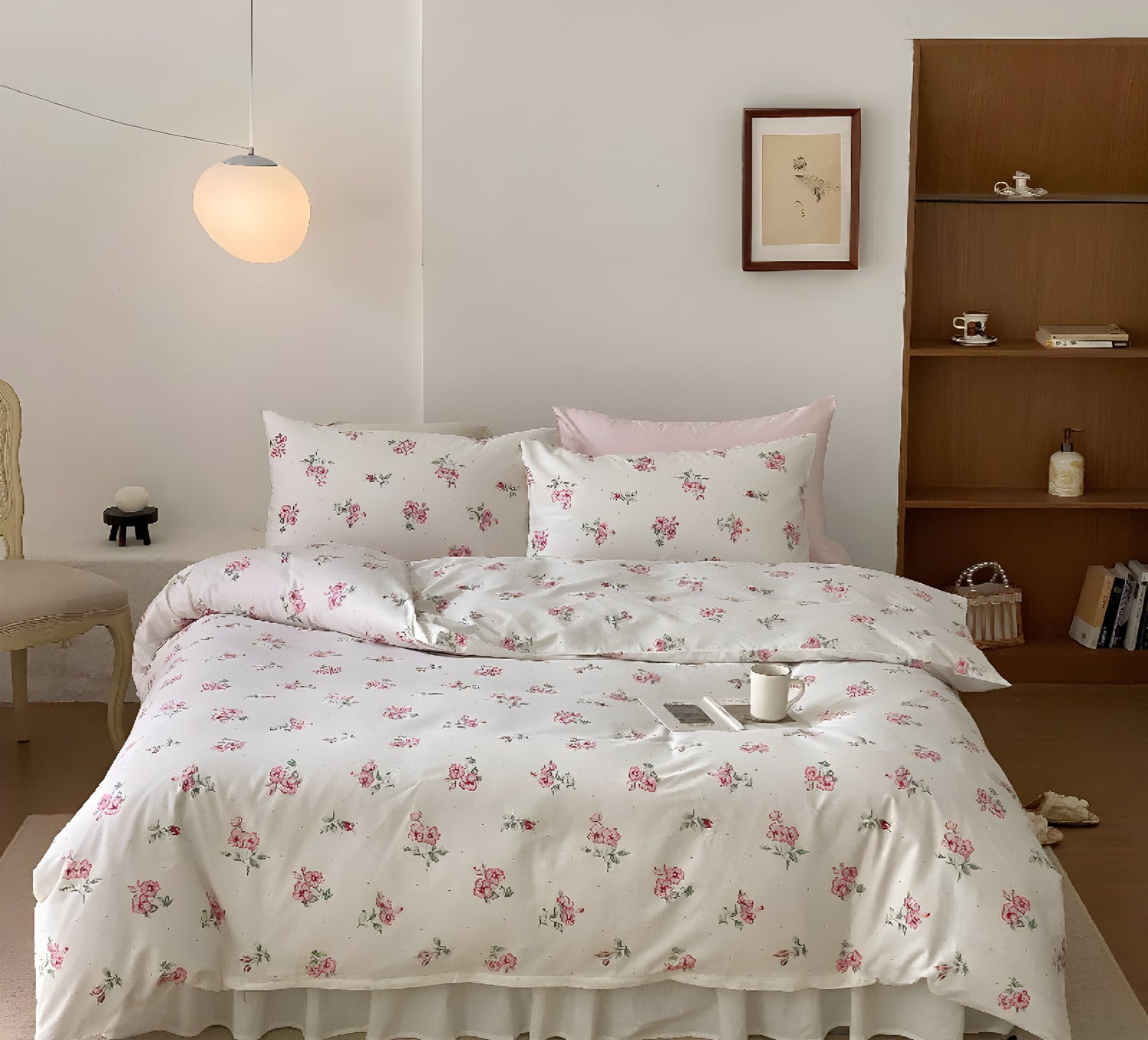 LushPetal Set – Elegant Blommig Sängset