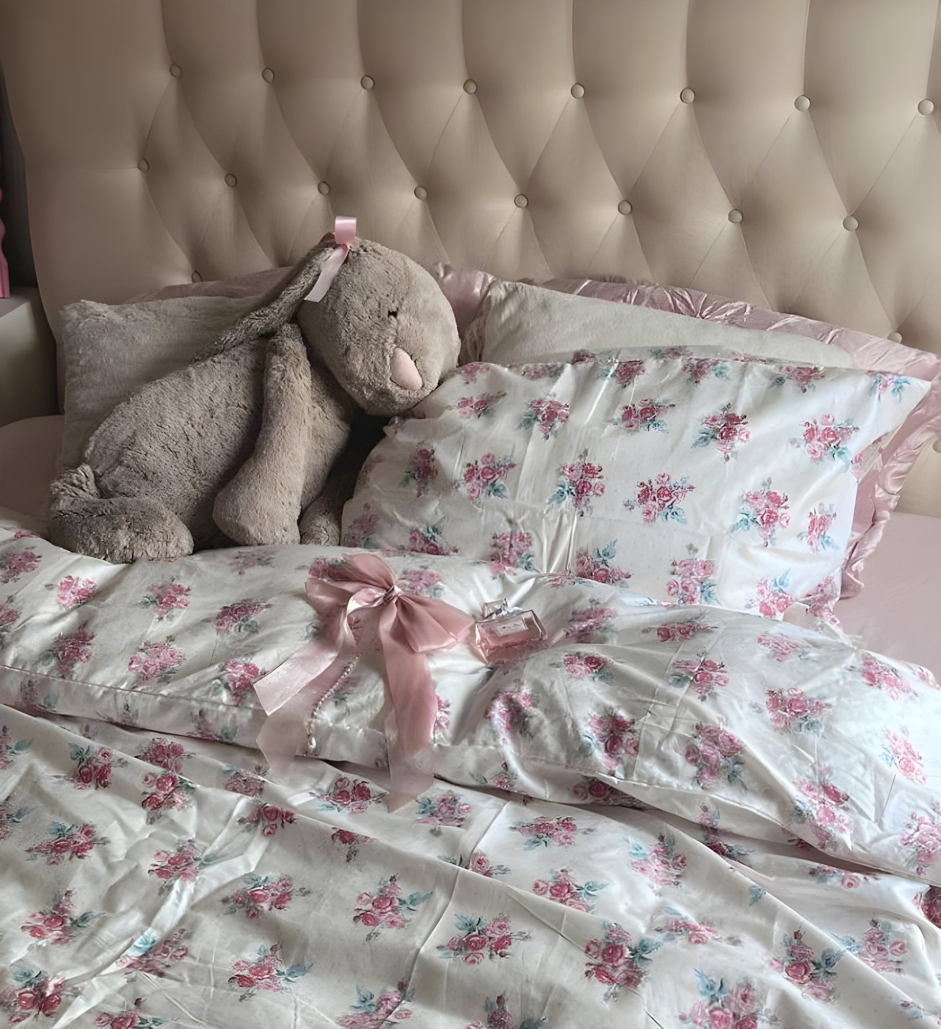 LushPetal Set – Elegant Blommig Sängset
