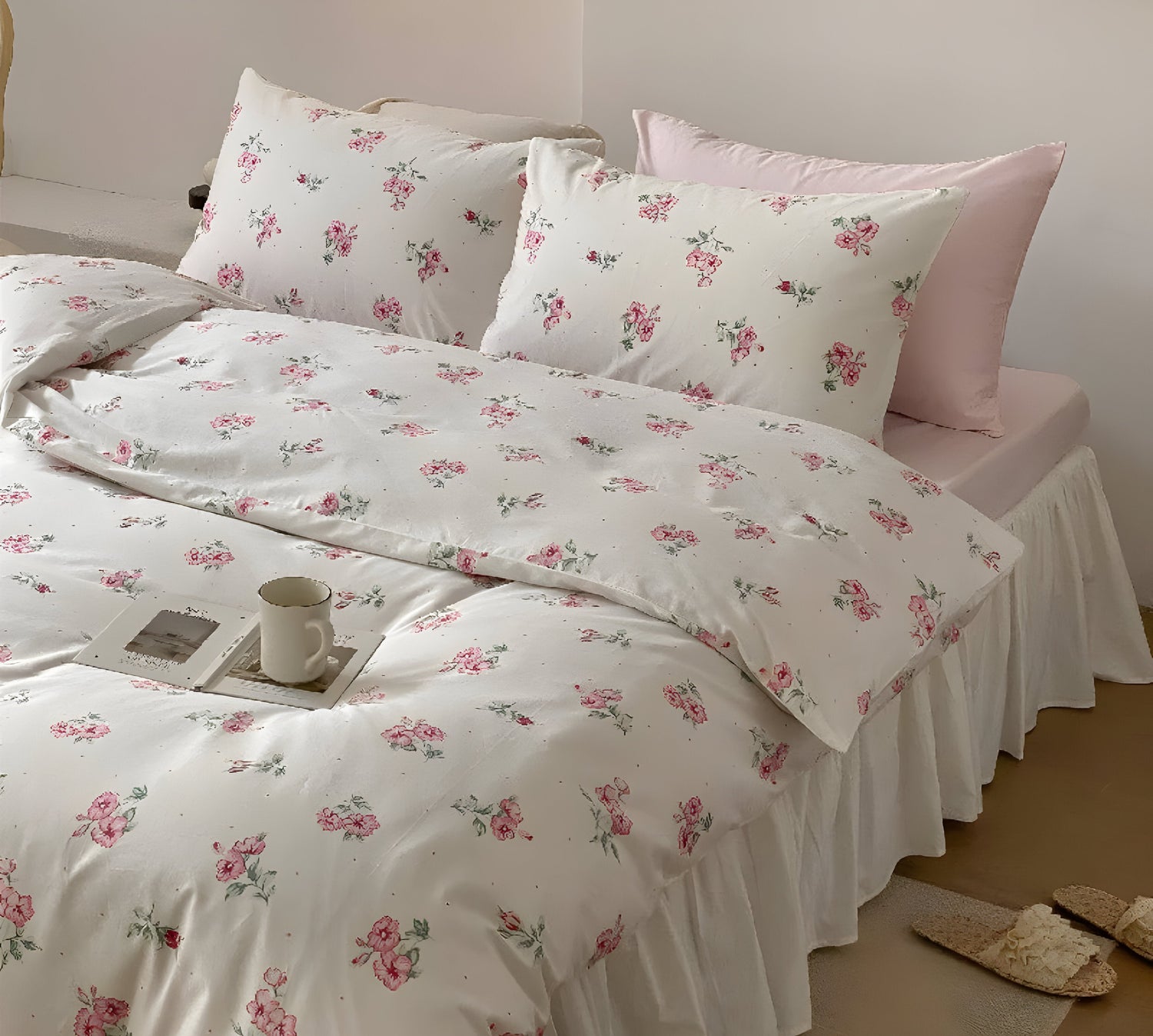 LushPetal Set – Elegant Blommig Sängset