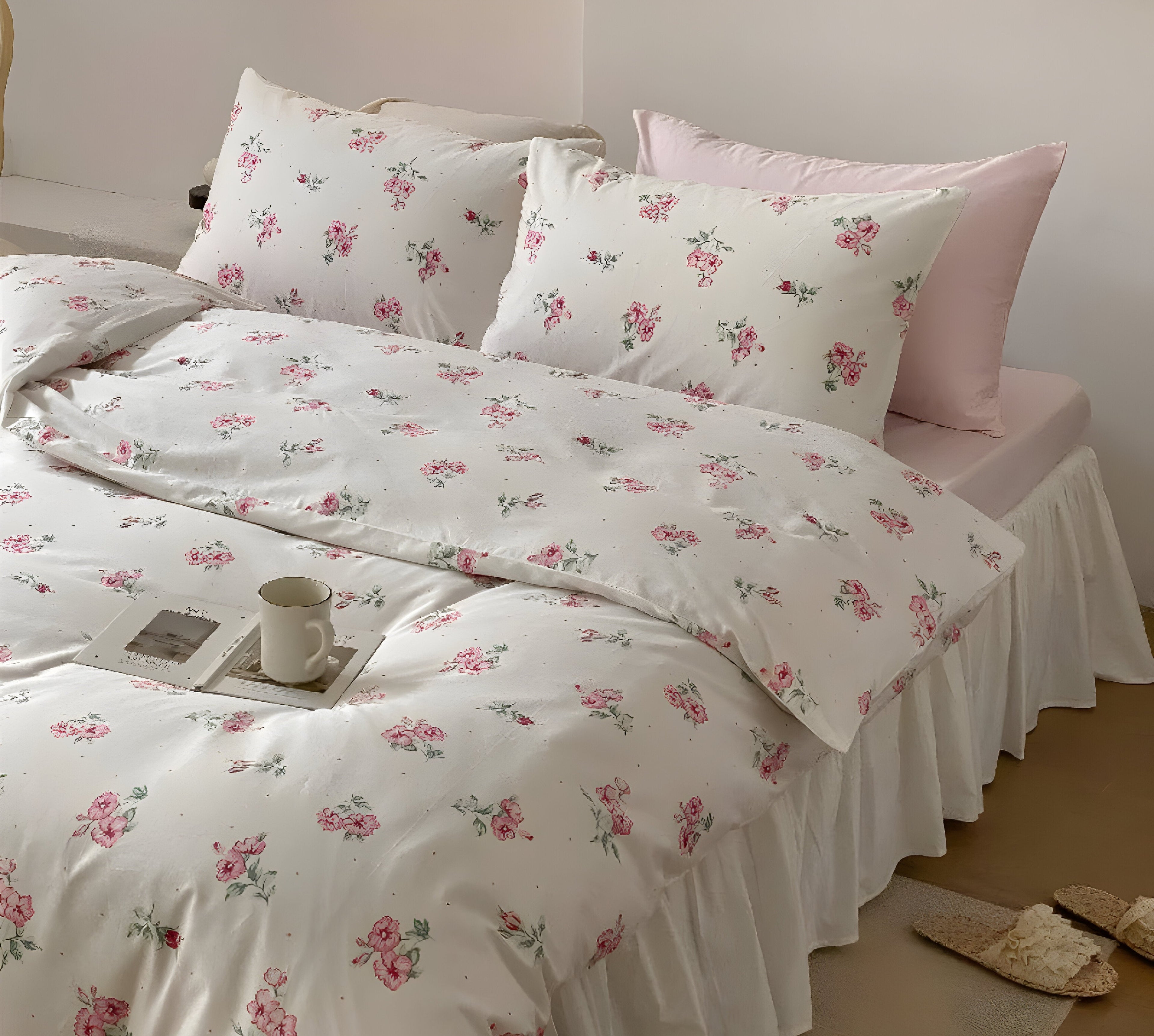 LushPetal Set – Elegant Blommig Sängset