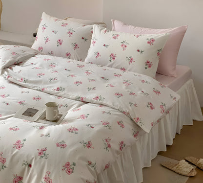 LushPetal Set – Elegant Blommig Sängset