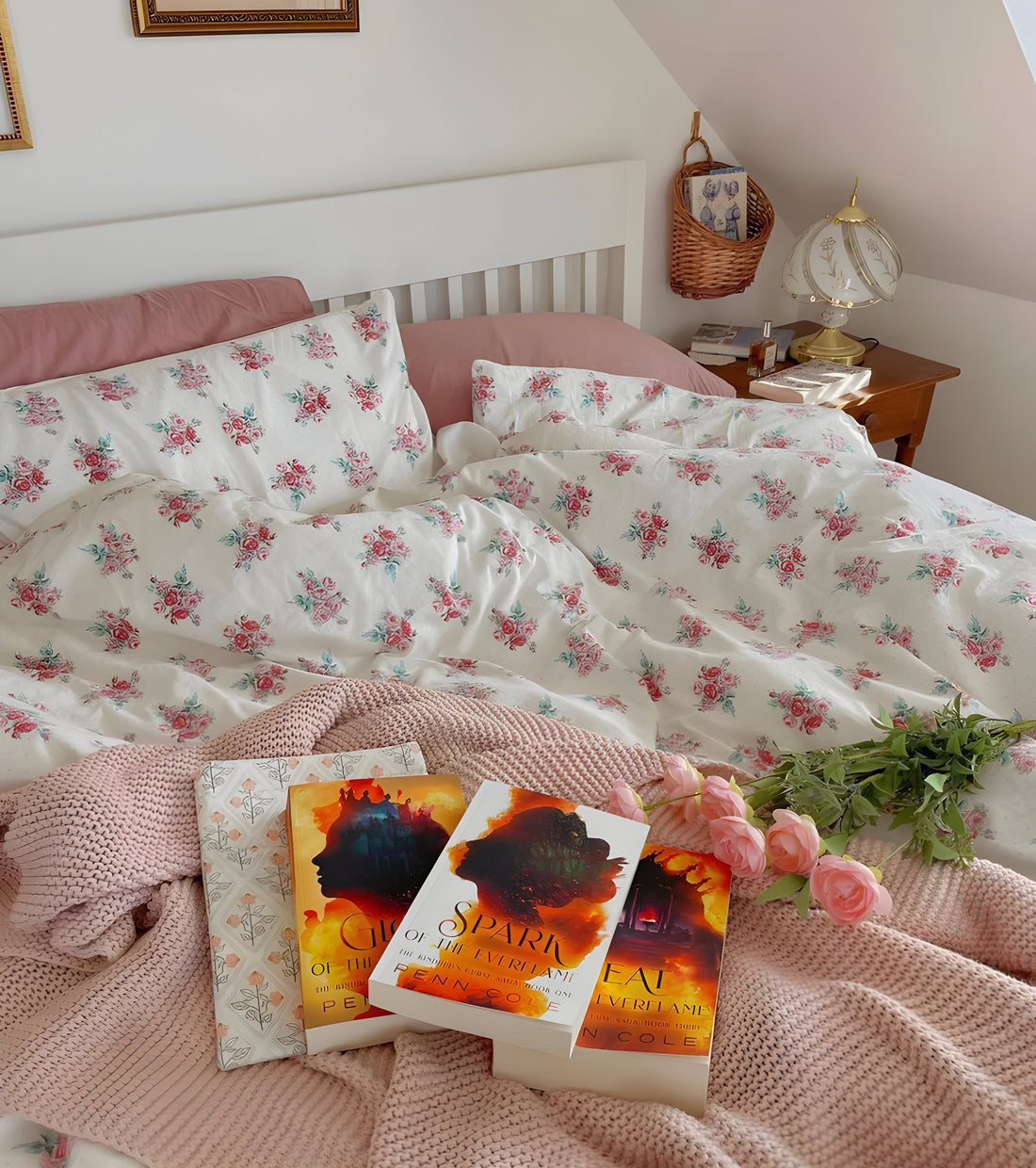 LushPetal Set – Elegant Blommig Sängset