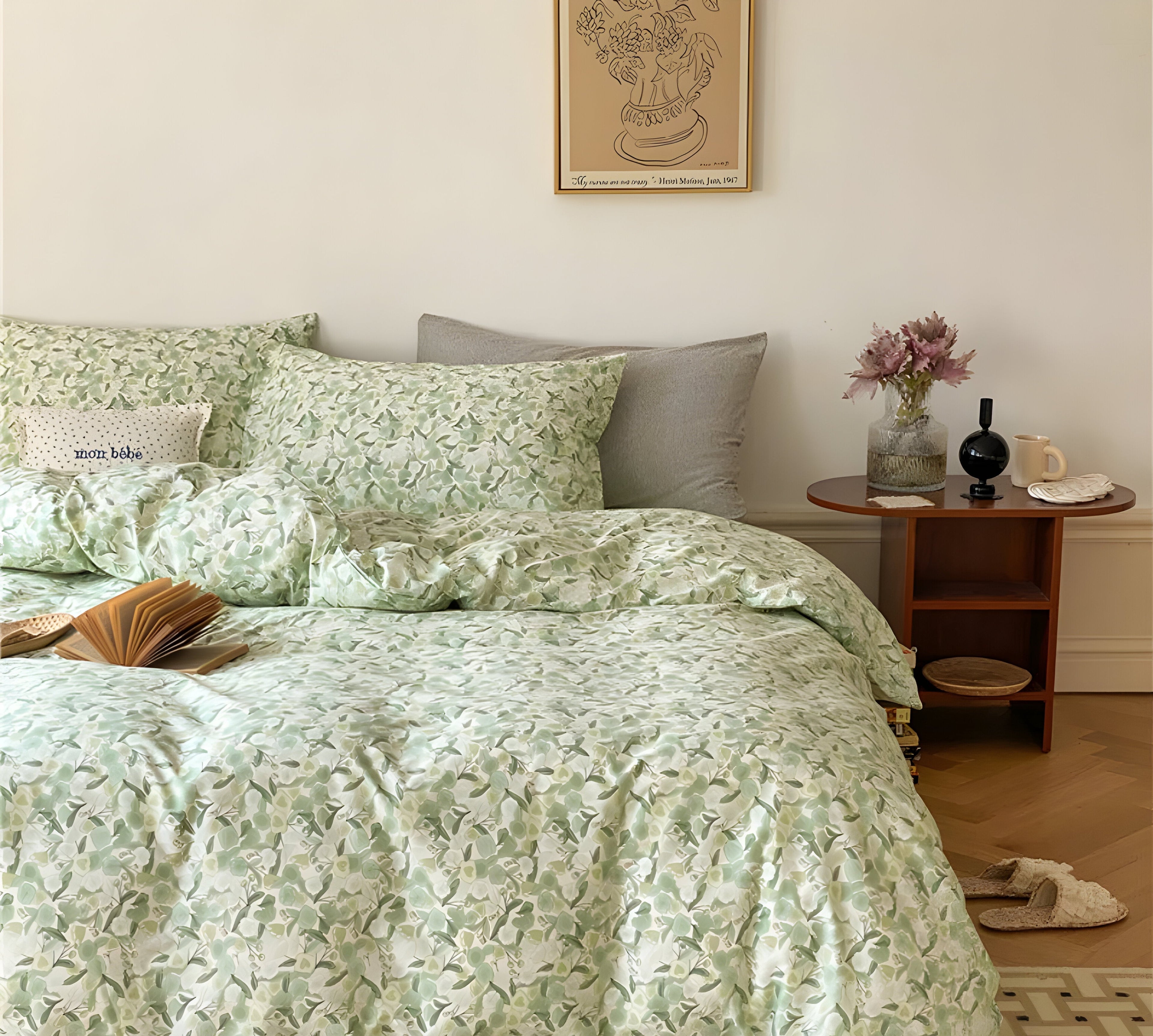 LushPetal Set – Elegant Blommig Sängset
