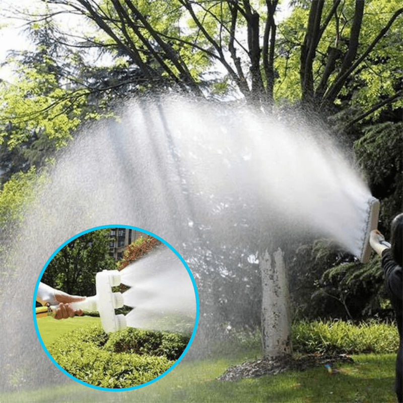 Flowerhose Vattenspruta - Justerbart 3/5-huvuds trädgårdsbevattningssystem för mjuk, jämn bevattning