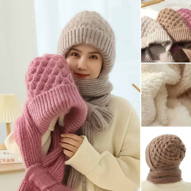 Carvallo | ScarfBeanie - Damensjal och Beanie-hatt i ett