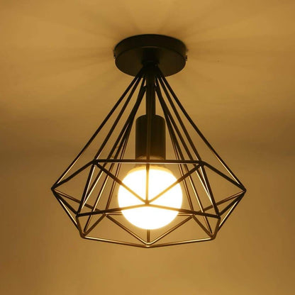 1-Ljus Mini Metall Geometrisk LED Retro Taklampa
