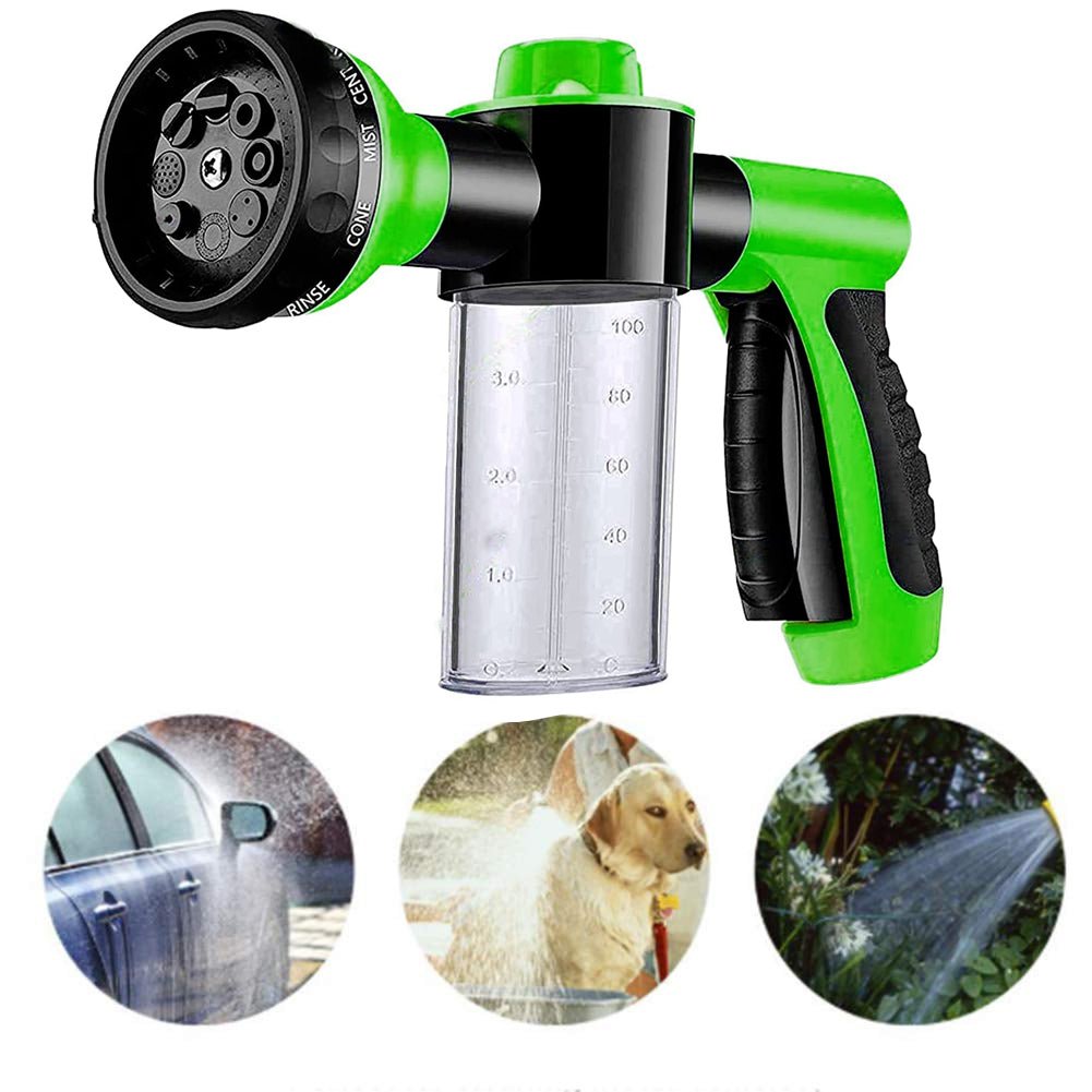 FoamJet – 8-läges högtrycksskumpistolmunstycke med 100ml tvållager