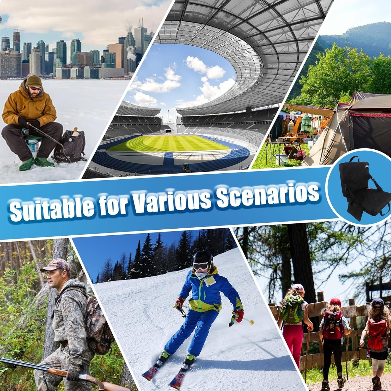 Fällbar värmesitskudde