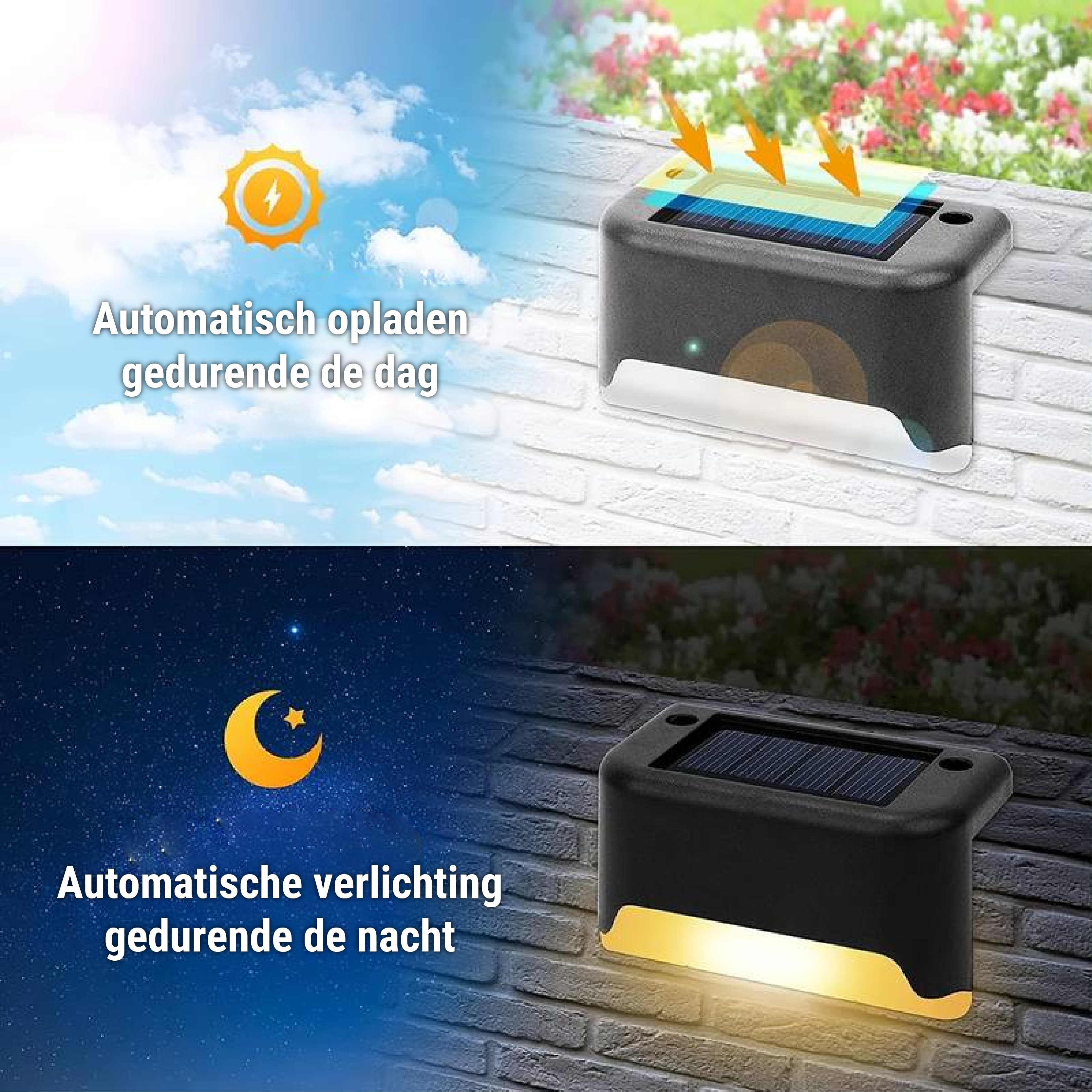Utomhus Sol Cellstängsel Lampor LED Väggmonterad