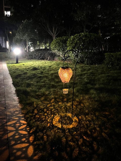 Carvallo Shine Solar trädgårdslampa rostfritt stål | Feenljus-design | Lång ljus varaktighet | 30x12 cm + 80 cm stång