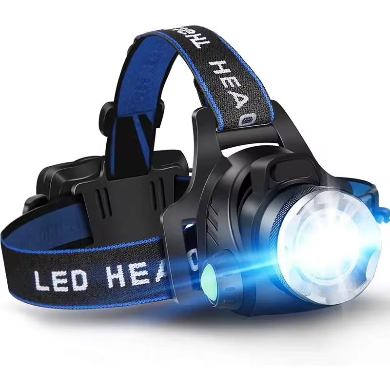 LED Huvudlampa med Zoom och Uppladdningsbart Batteri