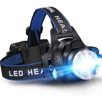LED Huvudlampa med Zoom och Uppladdningsbart Batteri