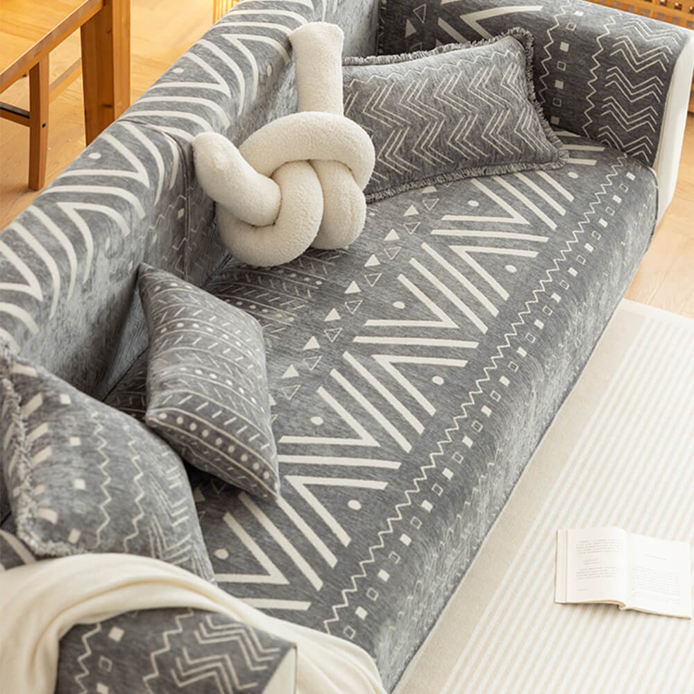 Chenille tyg Andningsbar Slitstark Soffa Täckande Deco