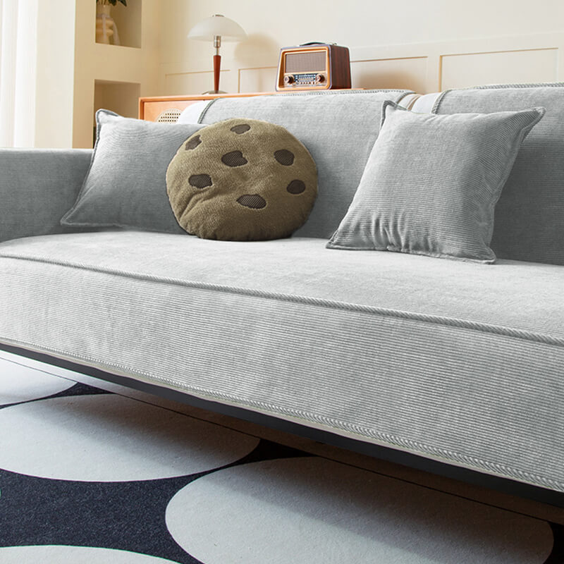 Chic Corduroy Soffskydd Antisklipp Sofföverdrag 70x70 cm