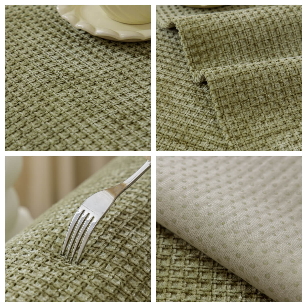 Delikat Waffle Chenille Tyg Möbel Skyddsoverkast Sofföverdrag