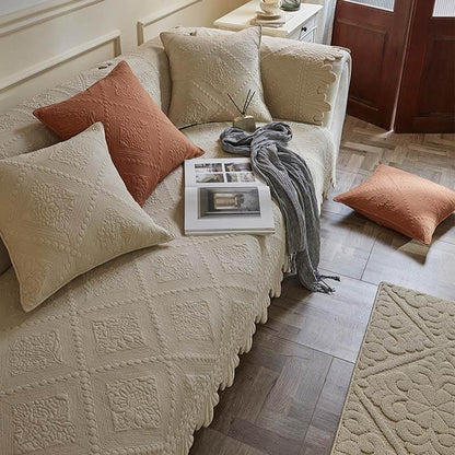 Fashion Leaf Trim Cotton Washable Sofföverdrag 70x70 cm