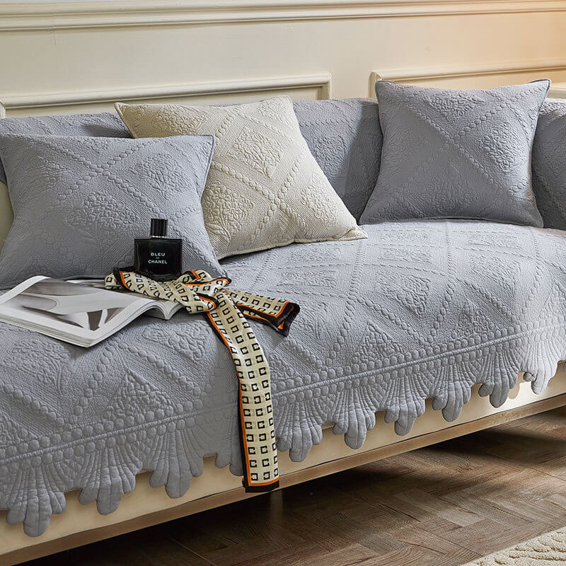 Fashion Leaf Trim Cotton Washable Sofföverdrag 70x70 cm