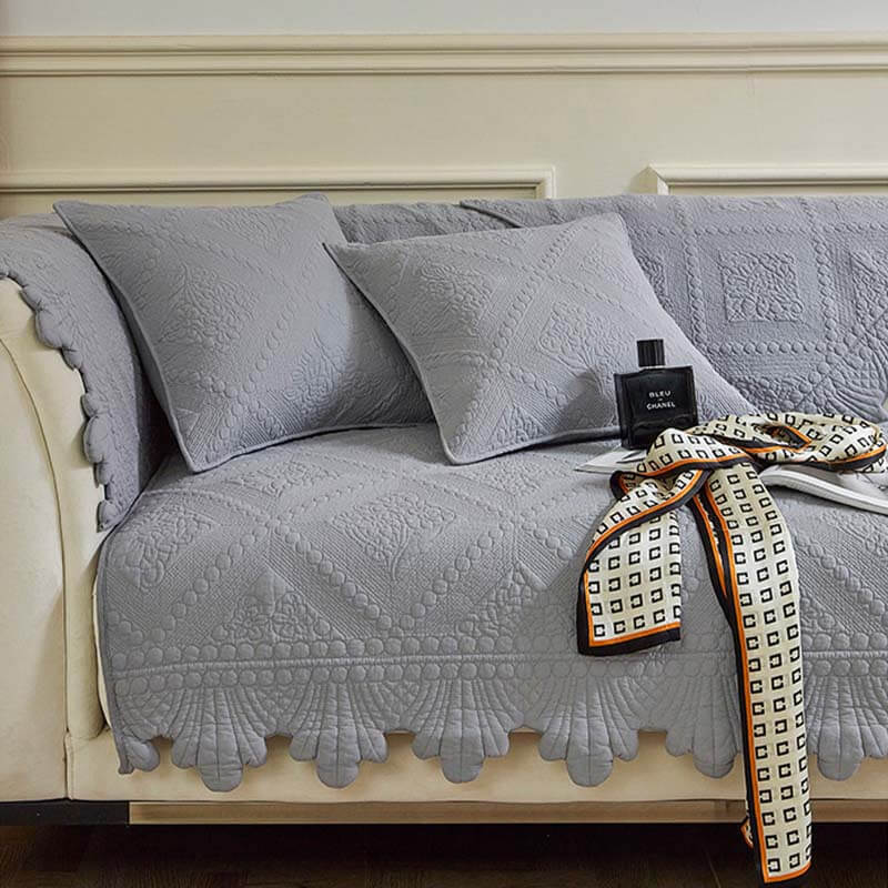 Fashion Leaf Trim Cotton Washable Sofföverdrag 70x70 cm