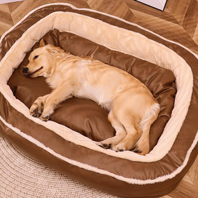 Large Deep-Sleep Ortopedisk Hundsäng Plush Polyester Komfort
