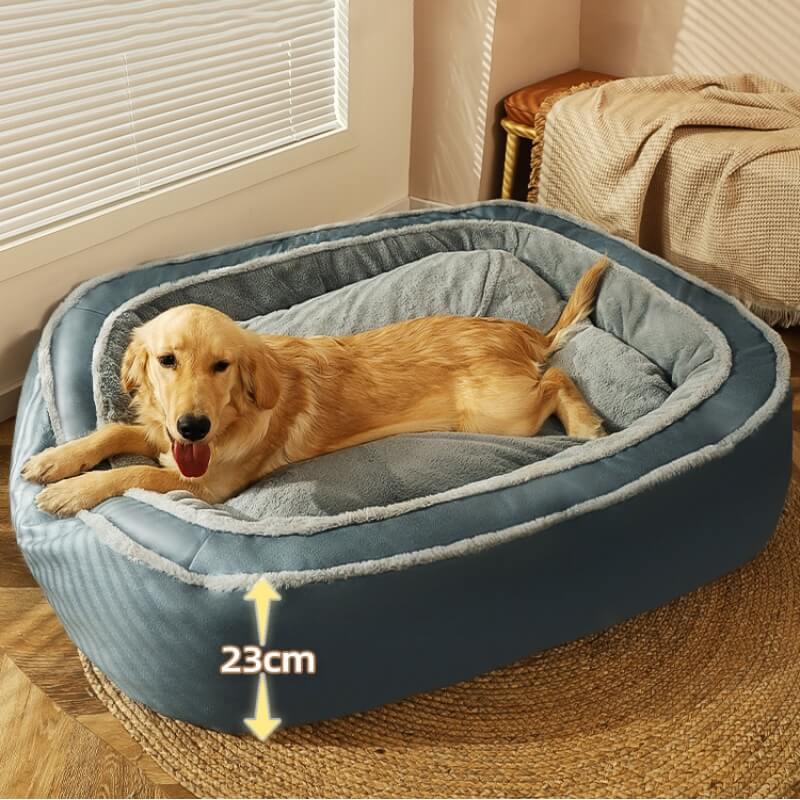 Large Deep-Sleep Ortopedisk Hundsäng Plush Polyester Komfort