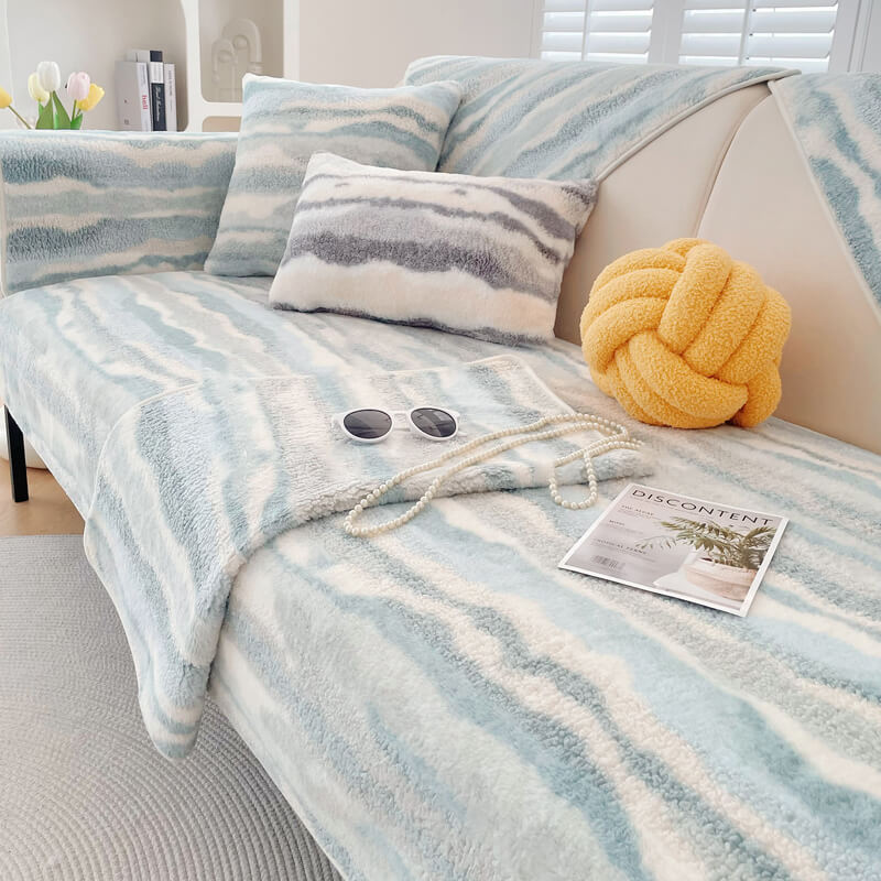 Plush Cream Comfort Mebel Skyddsmatta Sofföverdrag