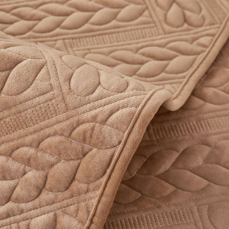 Varm Kristall Sammet Vete Broderi Halkskydd Sofföverdrag