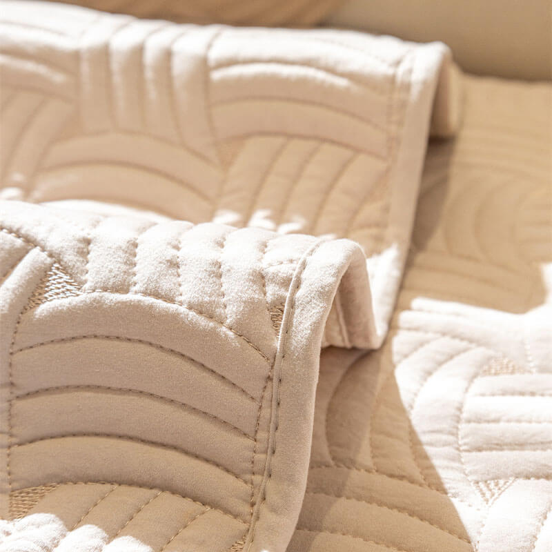 Vävmönster bomull quiltad sektionell sofföverdrag, halkfri