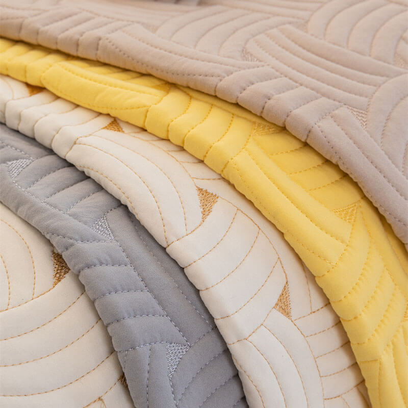 Vävmönster bomull quiltad sektionell sofföverdrag, halkfri