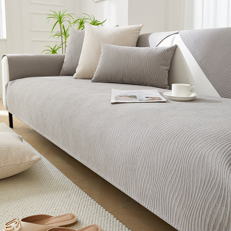 Träådringstextur Mjuk Chenille Anti-rep Surface Cover