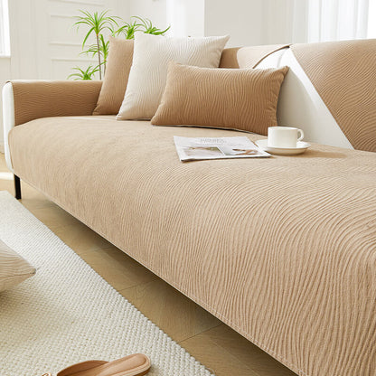 Träådringstextur Mjuk Chenille Anti-rep Surface Cover
