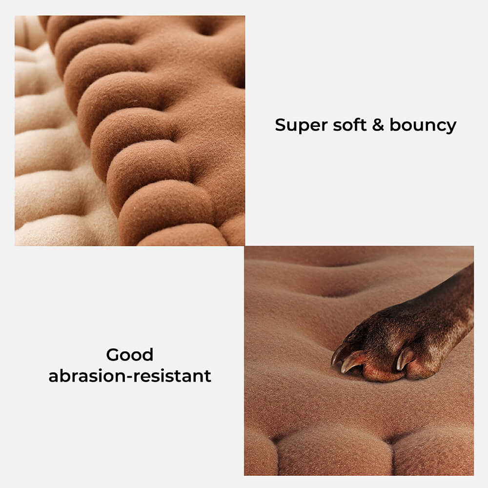 Fantasifull Biscuit Hundsäng Bekväm Mjuk Hållbar Snabbtorkande