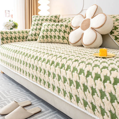 Houndstooth Plush Mat Möbelskydd Antiglidskydd