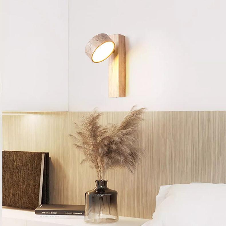 Travertin Vägghängd Lampa – Wabi Sabi Stil Vägglampa för Moderna Interiörer