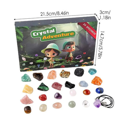 Edelstein Adventskalender – 24 Naturliga Kristaller för helgcountdown 2025