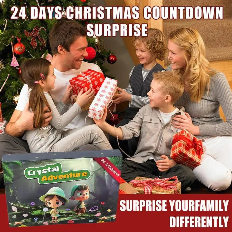 Edelstein Adventskalender – 24 Naturliga Kristaller för helgcountdown 2025