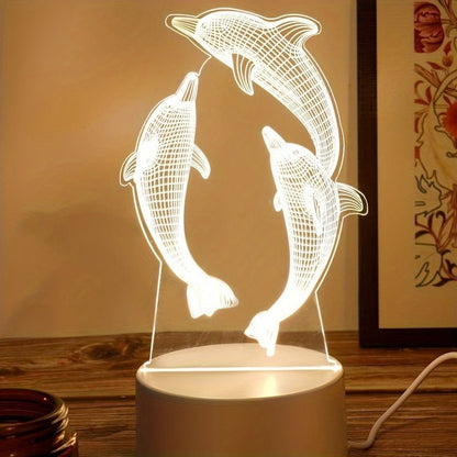 SeaeLume - Stilig 3D-illusionslampa med modern geometrisk ljuseffekt