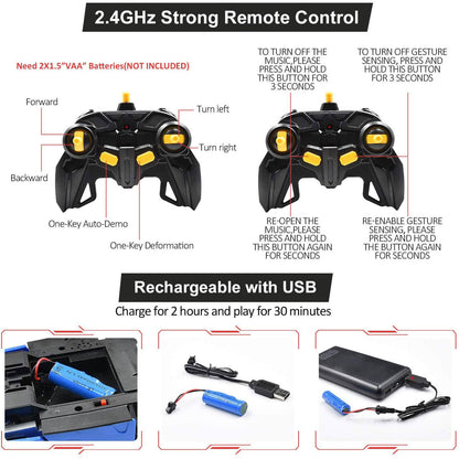 Fjärrkontroll Transformering Robotbil Leksak