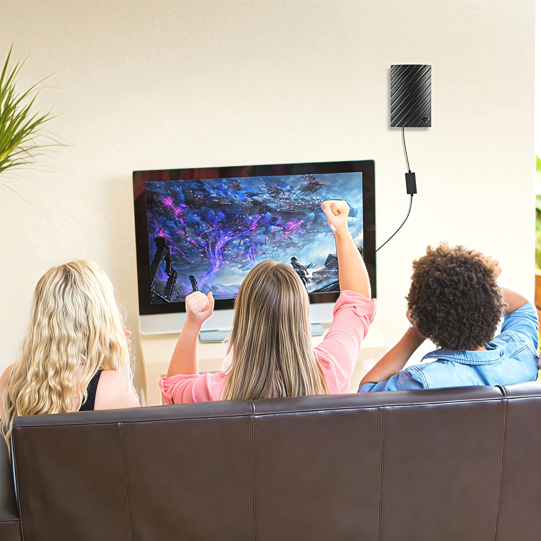 TV Antenn Inomhus Flat Digital Signal Booster