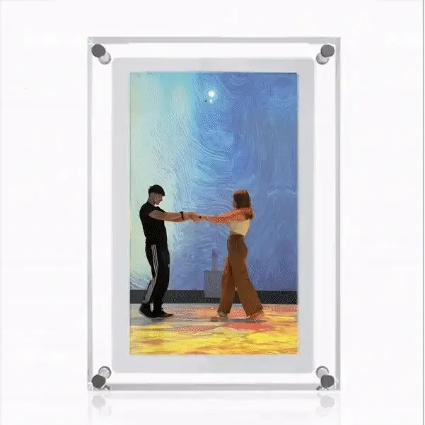 Live DigiFrame - Akryl Digital Fotoram med högtalare och Live Motion Display