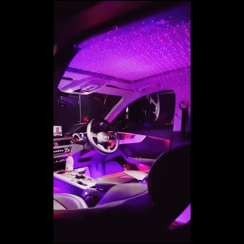 Royallure Bil Tak Stjärnig LED Interiör Ljus – USB Flexibel Ambient Belysning för Fester & Resor