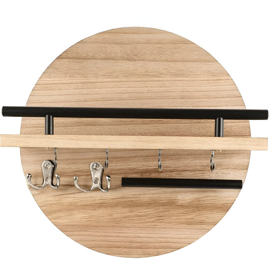 Carvallo NordEdge | Massivholz & Metall | Med hylla & kroklist | 100 cm bredd