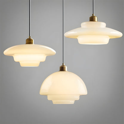 IvoryGlow Light - Modern hänglampa i elfenbensfärgad glas