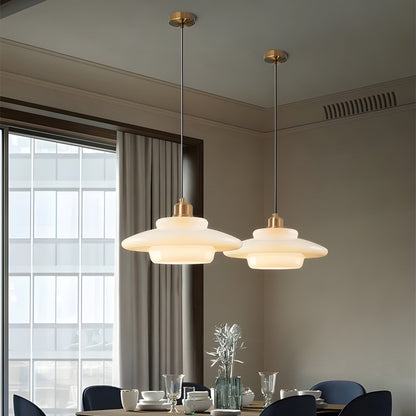 IvoryGlow Light - Modern hänglampa i elfenbensfärgad glas